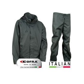 Ensemble de protection contre la pluie (veste + pantalon) Cofra Green
