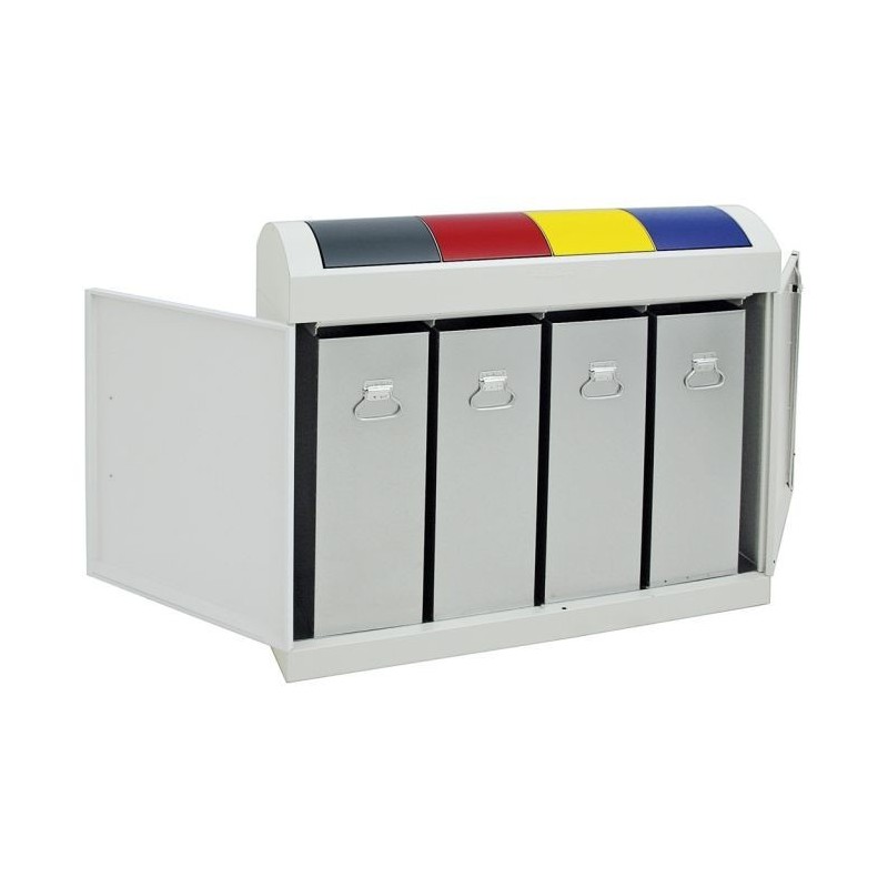 Séparation des déchets TD 4, RAL 7035/RAL 7016, RAL 3000, RAL 1003, RAL ...